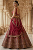 Lovable Pink Thread Embroidered Silk Bridal Lehenga Choli With Double Dupatta