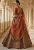 Gorgeous Orange Thread Embroidered Silk Bridal Lehenga Choli With Double Dupatta