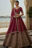 Stunning Pink Dori Embroidered Silk Bridal Wear Lehenga Choli With Dupatta