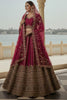 Stunning Pink Dori Embroidered Silk Bridal Wear Lehenga Choli With Dupatta