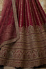 Stunning Pink Dori Embroidered Silk Bridal Wear Lehenga Choli With Dupatta