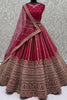 Stunning Pink Dori Embroidered Silk Bridal Wear Lehenga Choli With Dupatta