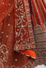 Fantastic Orange Sequins Embroidered Silk Bridal Wear Lehenga Choli