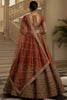 Fantastic Orange Sequins Embroidered Silk Bridal Wear Lehenga Choli