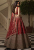 Attractive Red Dori Embroidered Silk Bridal Lehenga Choli With Dupatta
