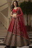 Attractive Red Dori Embroidered Silk Bridal Lehenga Choli With Dupatta