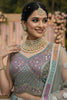 Precious Multi-Color Embroidered Net Wedding Wear Lehenga Choli