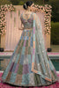 Precious Multi-Color Embroidered Net Wedding Wear Lehenga Choli