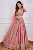 Stunning Pink Sequins Art Silk Wedding Wear Lehenga Choli With Dupatta