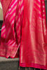 Lovely Pink Zari Weaving Viscose Silk Festival Wear Saree With Blouse