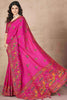 Attractive Rani Pink Zari Weaving Pashmina Silk Festival Wear Saree