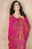 Attractive Rani Pink Zari Weaving Pashmina Silk Festival Wear Saree