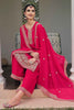 Ravishing Rani Pink Embroidered Georgette Festival Wear Palazzo Suit