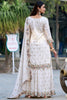 Winning Off-White Sequins Silk Function Wear Palazzo Suit