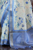 Lovable Blue Printed Banarasi Silk Festival Wear Saree With Blouse