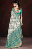 Precious Teal Green Zari Weaving Banarasi Silk Wedding Wear Saree