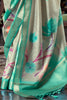 Special Olive Green Printed Banarasi Silk Traditional Saree