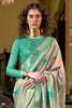 Special Olive Green Printed Banarasi Silk Traditional Saree