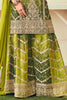 Wonderful Green Embroidered Chinon Mehendi Wear Sharara Suit