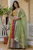 Amazing Multi-Color Sequins Georgette Wedding Lehenga Choli With Dupatta