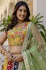 Amazing Multi-Color Sequins Georgette Wedding Lehenga Choli With Dupatta