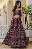 Dazzling Purple Sequins Silk Party Wear Lehenga Choli With Dupatta