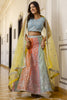Lavish Multi-Color Sequins Georgette Wedding Lehenga Choli With Dupatta
