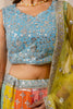 Lavish Multi-Color Sequins Georgette Wedding Lehenga Choli With Dupatta