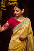 Enchanting Mustard Embroidered Kanjivaram Silk Haldi Wear Saree