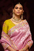 Exquisite Baby Pink Thread Work Kanjivaram Silk Wedding Wear Saree