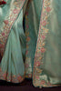 Superb Sea Green Heavy Border Work Kanjivaram Silk Traditional Saree