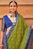 Alluring Olive Green Patola Print Silk Festival Wear Saree With Blouse