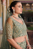 Awesome Pista-Green Embroidered Net Wedding Wear Lehenga Choli