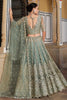 Awesome Pista-Green Embroidered Net Wedding Wear Lehenga Choli