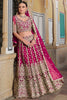 Marvelous Pink Sequins Net Bridesmaid Lehenga Choli With Dupatta