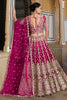 Marvelous Pink Sequins Net Bridesmaid Lehenga Choli With Dupatta