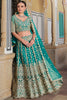 Beautiful Turquoise Blue Embroidered Net Designer Lehenga Choli