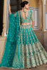 Beautiful Turquoise Blue Embroidered Net Designer Lehenga Choli