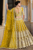 Alluring Yellow Embroidered Net Haldi Wear Lehenga Choli With Dupatta