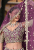 Amazing Purple Embroidered Net Sangeet Wear Lehenga Choli With Dupatta