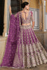 Amazing Purple Embroidered Net Sangeet Wear Lehenga Choli With Dupatta