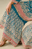 Alluring Blue Heavy Embroidery Work Chinon Eid Sharara Suit