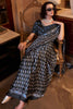 Wonderful Black Patola Print Satin Function Wear Saree With Blouse