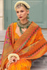 Striking Orange Zari Weaving Silk Festival Wear Saree With Blouse