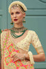 Breathtaking Cream Zari Weaving Silk Traditional Saree With Blouse