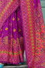 Wonderful Purple Zari Weaving Silk Event Wear Saree With Blouse