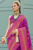 Wonderful Purple Zari Weaving Silk Event Wear Saree With Blouse