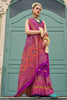 Wonderful Purple Zari Weaving Silk Event Wear Saree With Blouse