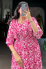 Wonderful Pink Digital Printed Georgette Casual Wear Dress
