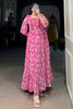 Wonderful Pink Digital Printed Georgette Casual Wear Dress